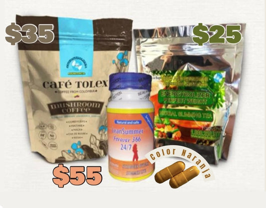 Café Tolex and the MEGA Strong Lean Summer Orange Color. Café Tolex y el MEGA Fuerte fuerte Lean Summer, color Naranja and the bag of the slim tea!