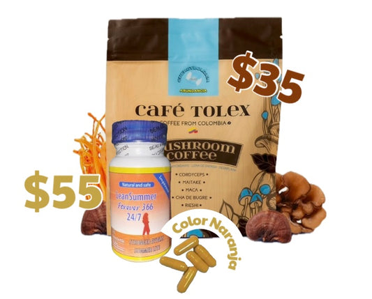 Café Tolex and the MEGA Strong Lean Summer Orange Color. Café Tolex y el MEGA Fuerte fuerte Lean Summer, color Naranja.