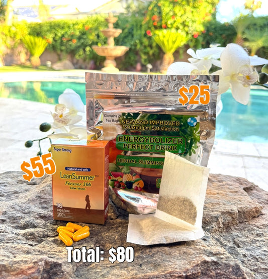 $80 (color Naranja) Lean Summer ORANGE color MEGA STRONG & Perfect Weight Tea Y TE