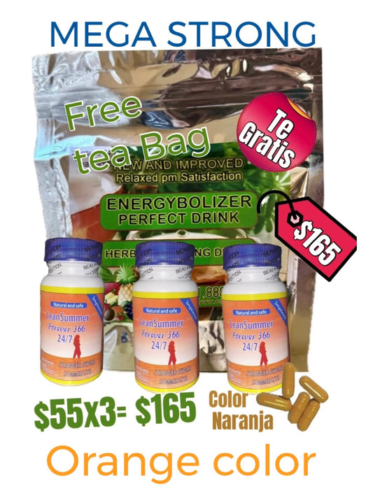 Lean Summer Forever 366 Bottled for a month supply.
ORANGE VERSION 

We have a new lean summer version MEGA STRONG in an Orange color. 

It comes in a new version with a stronger dose. 
•This capsule helps you lose your appetite. 
•You won't have anxiety