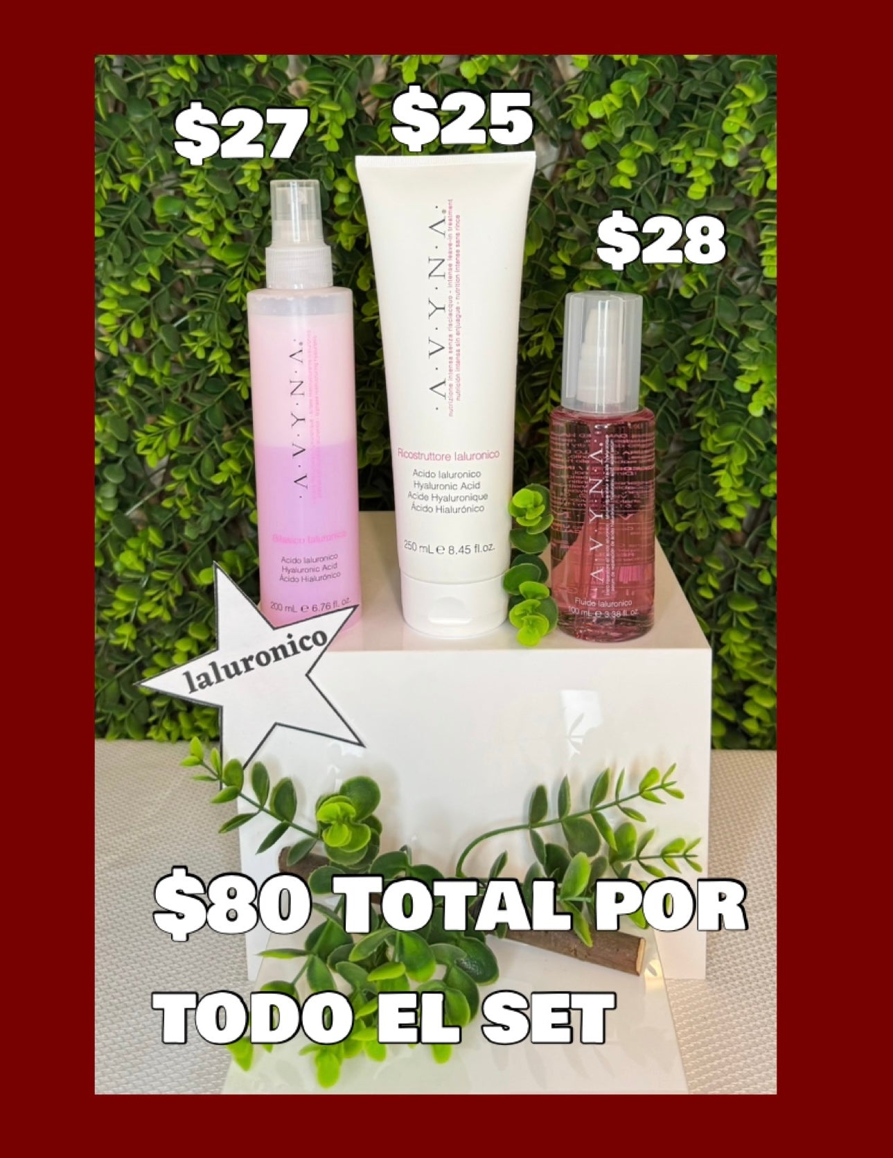 A V Y N A Elaborados con la experiencia italiana y los ingredientes premium, nuestros productos ofrecen un cuidado del cabello y la piel de otro nivel.
Hacemos productos de calidad profesional accesibles, ofreciendo resultados de salón a precios que te en