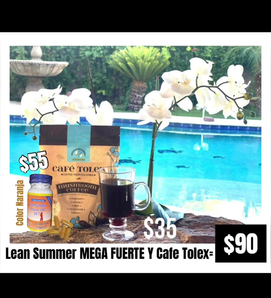 Lean Summer MEGA STRONG (orange color) with CAFE TOLEX! LEAN SUMMER MEGA FUERTE color (naranja)