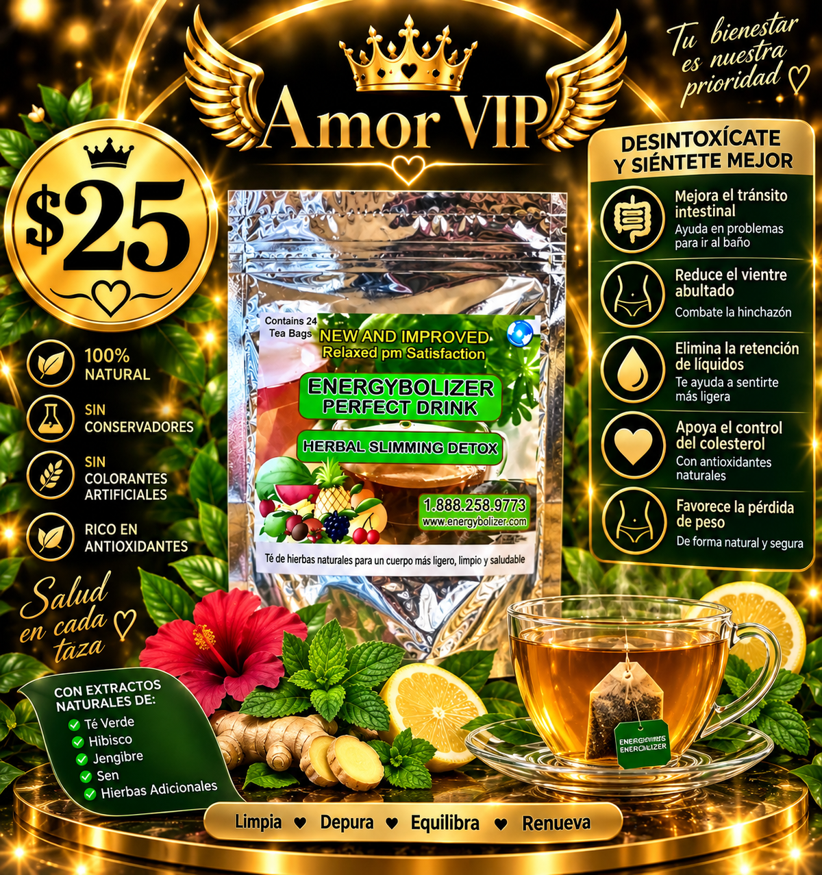 $25 Energybolizer Perfect Weight Herbal Slimming Tea